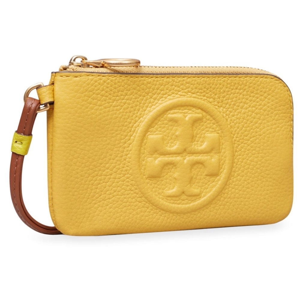 Tory Burch Authentic Leather Color Block Zip Card… - image 4